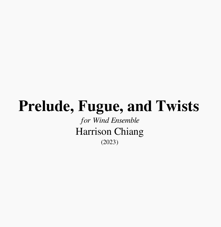 Prelude, Fugue, and Twists